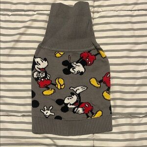 Disney Gray Mickey Mouse Dog Sweater